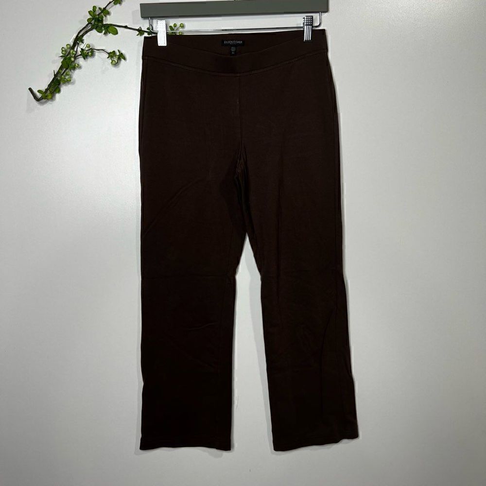 Eileen Fisher Brown Pull On Stretch Pants Petite